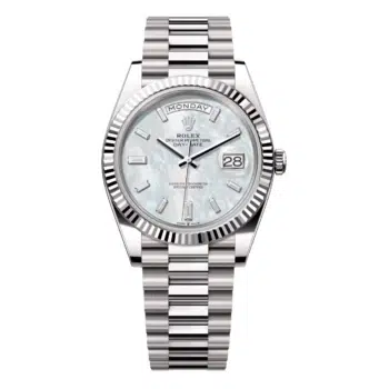Rolex Day-Date 40mm 228239-0078 White Gold Mother of Pearl Diamond Dial