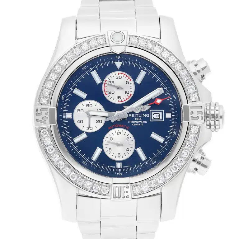 Breitling Breitling Super Avenger II A13371111C1A1 Blue Dial Diamond Bezel Stainless Steel Watch – image 2