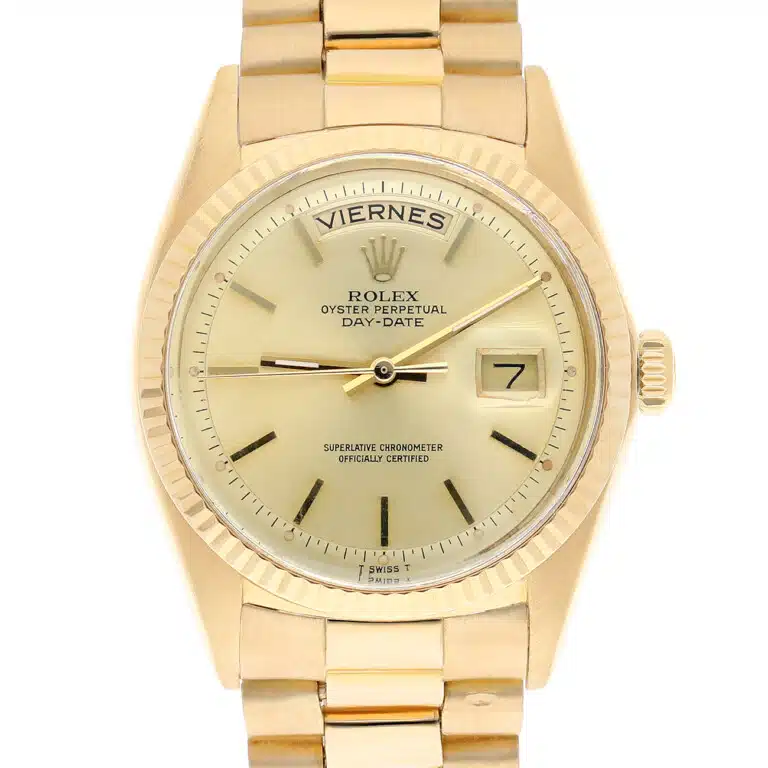 Rolex Day-Date “Spanish” 1803 36mm Champagne Dial With President Yellow Gold Bracelet Watch – image 2