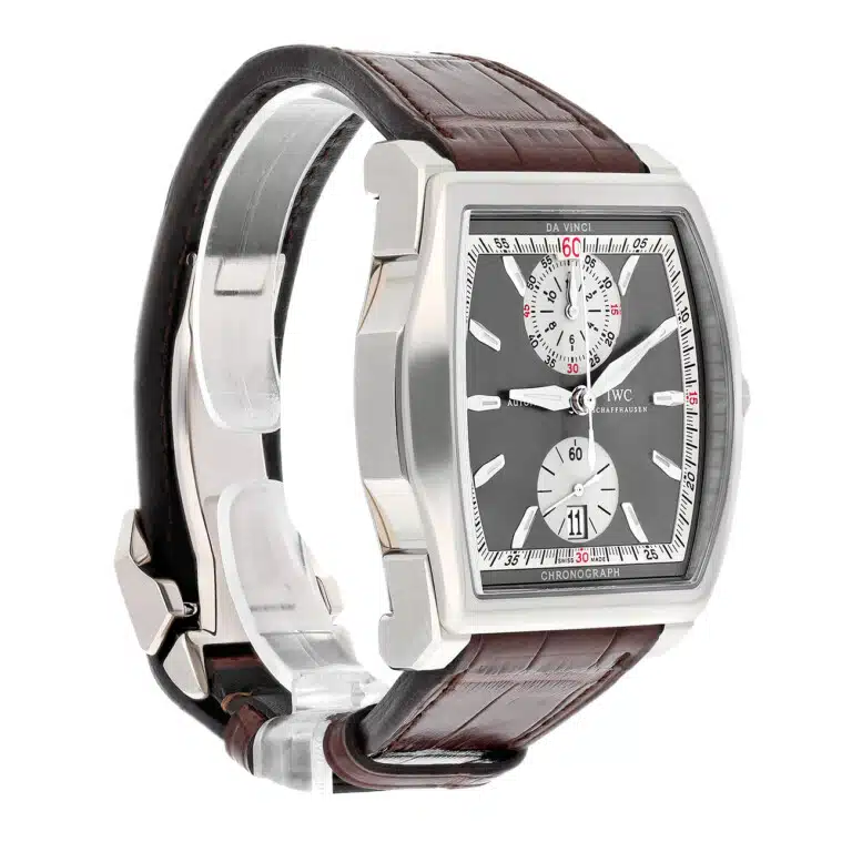 IWC Da Vinci  IW3764-01 43.10mm Chronograph Grey Dial Leather Strap White Gold Watch - 2008 – image 3