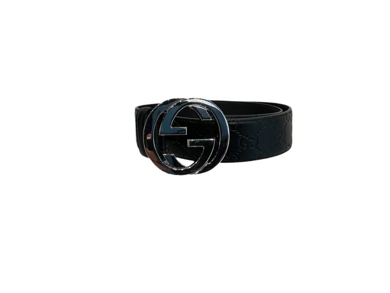 Gucci Black Monogram Belt 75cm