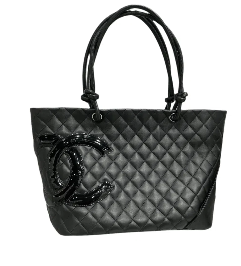 Chanel - Calfskin Quilted Large Cambon Tote Black