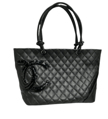Chanel - Calfskin Quilted Large Cambon Tote Black