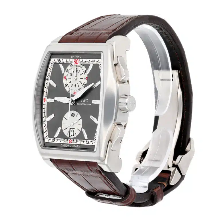 IWC Da Vinci  IW3764-01 43.10mm Chronograph Grey Dial Leather Strap White Gold Watch - 2008 – image 5