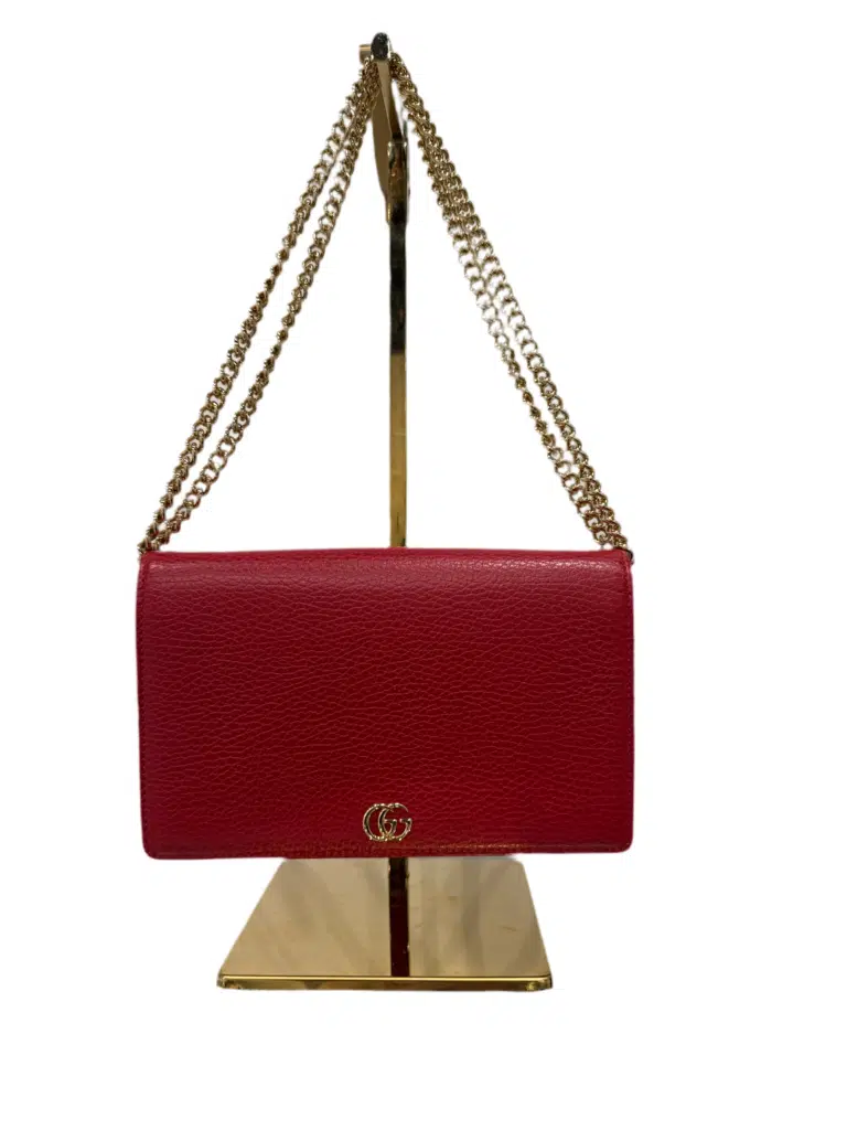 Gucci Marmont Wallet on Chaun Rossi Ancora Red