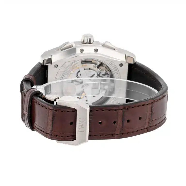 IWC Da Vinci  IW3764-01 43.10mm Chronograph Grey Dial Leather Strap White Gold Watch - 2008 – image 7