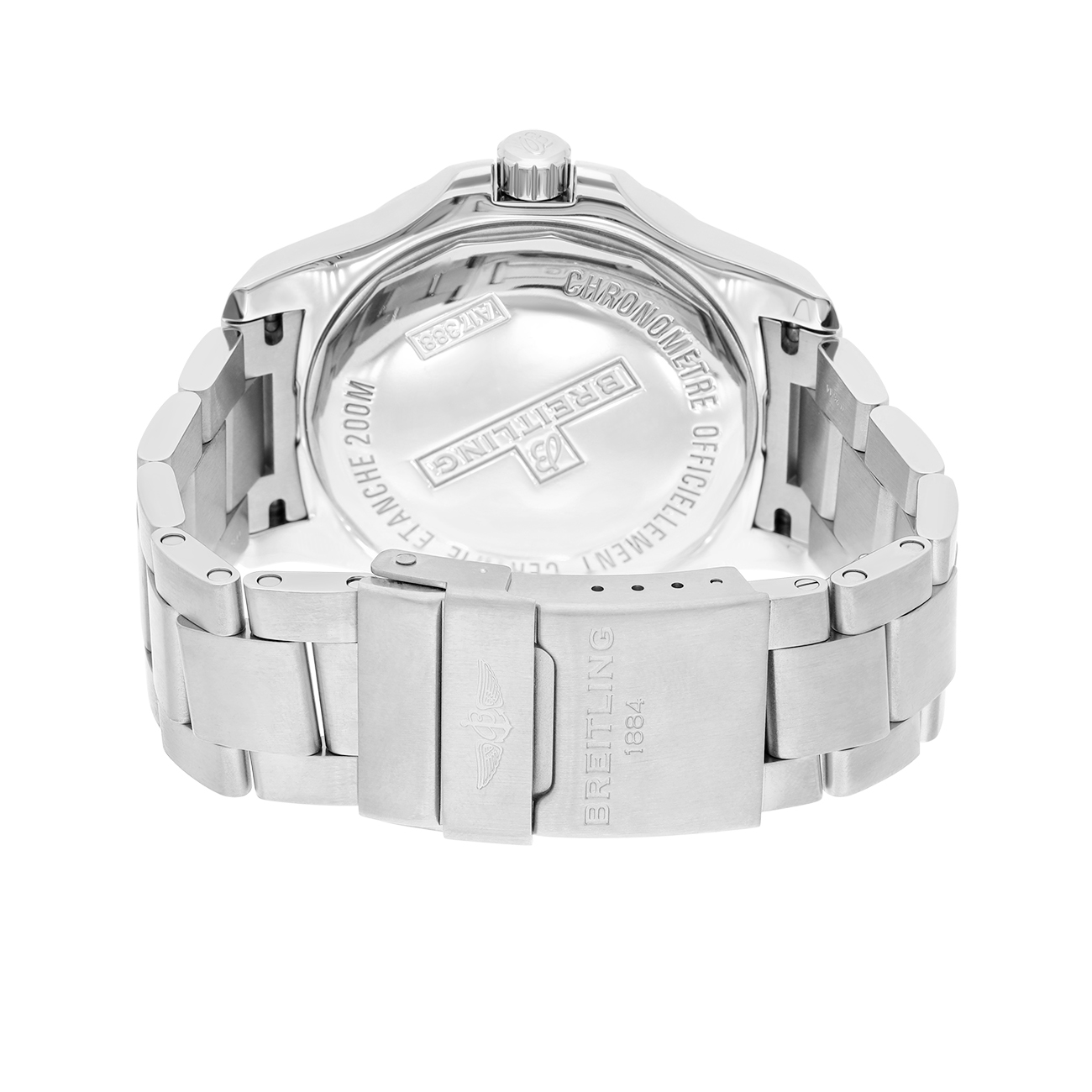 Breitling Colt A1738811/BD44 Black Dial Custom Diamond Bezel Stainless Steel Watch