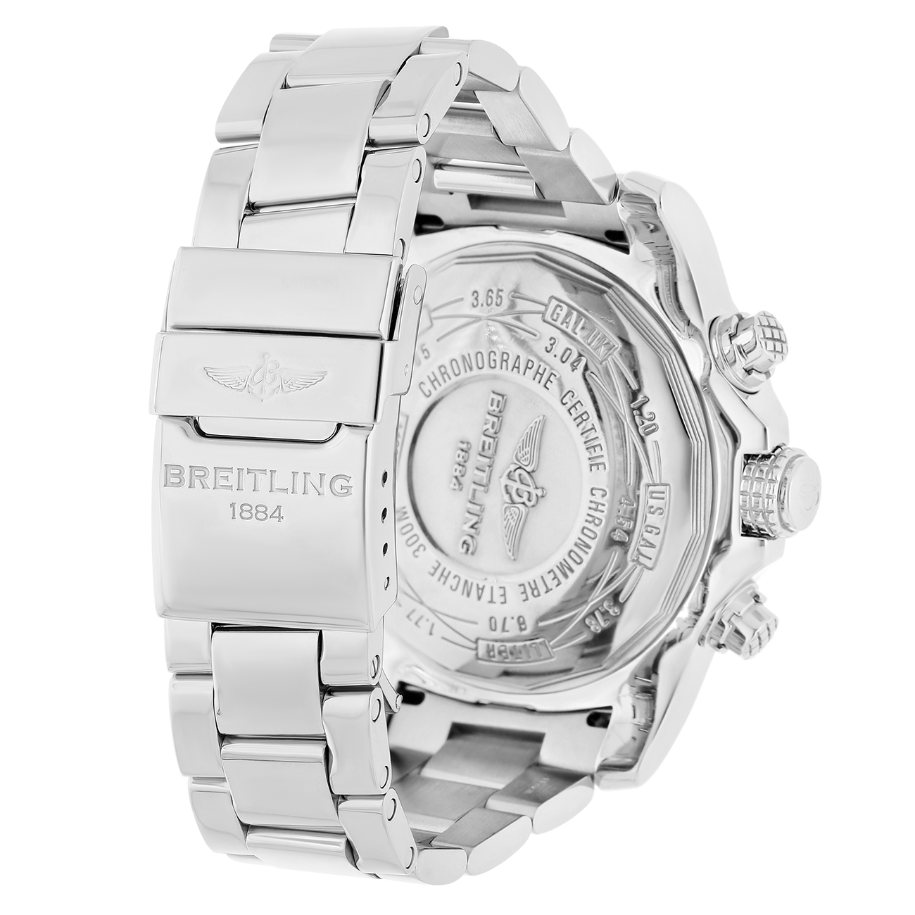 Breitling Breitling Super Avenger II A13371111C1A1 Blue Dial Diamond Bezel Stainless Steel Watch