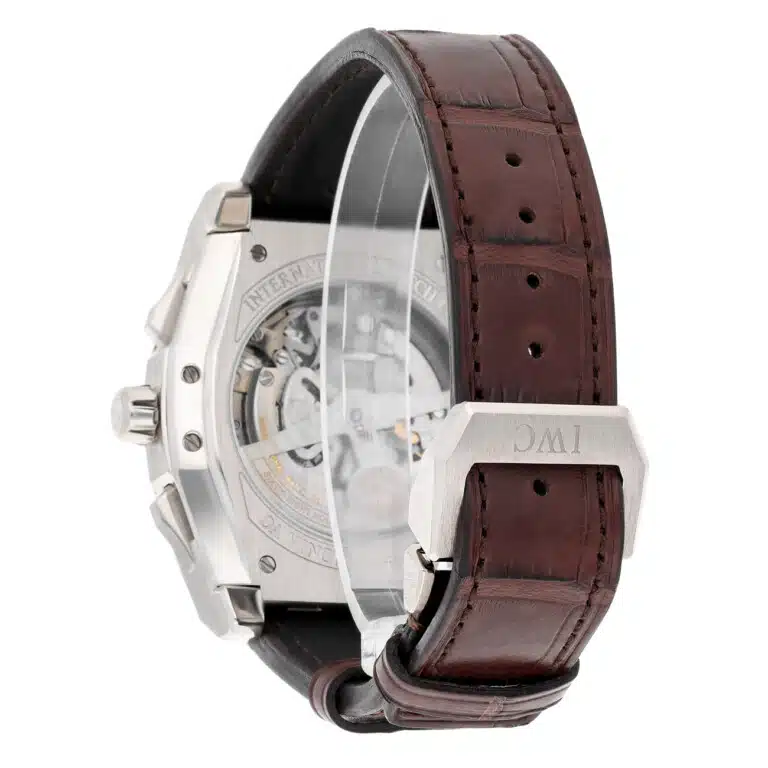 IWC Da Vinci  IW3764-01 43.10mm Chronograph Grey Dial Leather Strap White Gold Watch - 2008 – image 8
