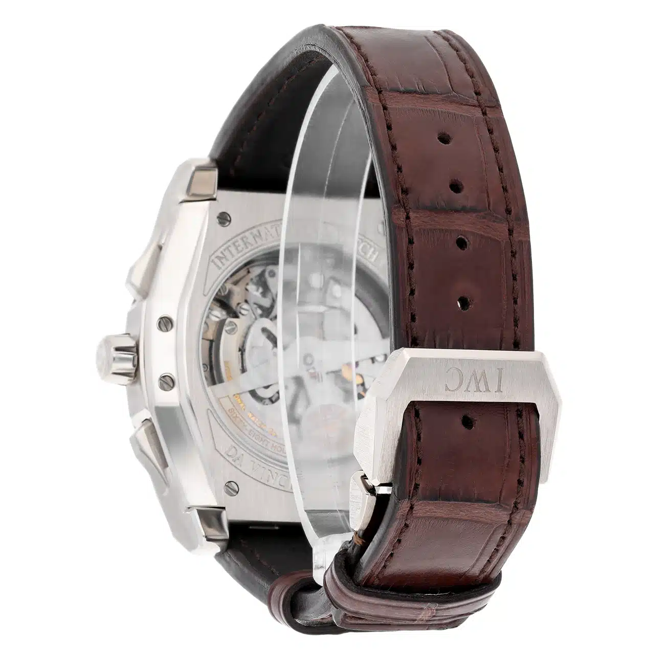 IWC Da Vinci  IW3764-01 43.10mm Chronograph Grey Dial Leather Strap White Gold Watch - 2008 – image 8