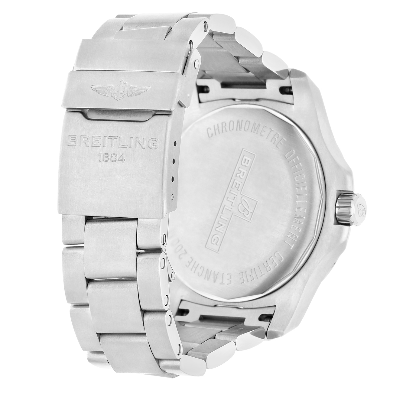 Breitling Chronomat Colt A17388101C1A1 Blue Dial Diamond Bezel Stainless Steel Watch