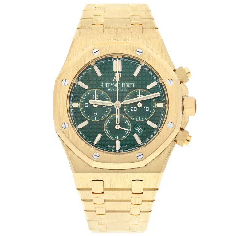 Audemars Piguet Royal Oak 41mm Chronograph 26331BA.OO.1220BA.02 Green Dial Yellow Gold Watch – image 2