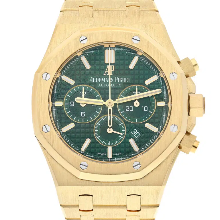 Audemars Piguet Royal Oak 41mm Chronograph 26331BA.OO.1220BA.02 Green Dial Yellow Gold Watch – image 3