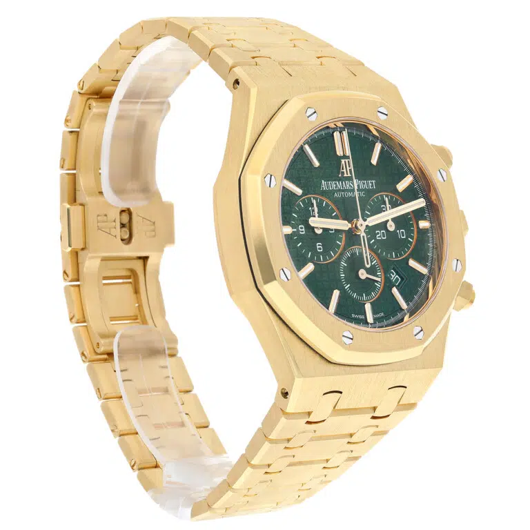 Audemars Piguet Royal Oak 41mm Chronograph 26331BA.OO.1220BA.02 Green Dial Yellow Gold Watch – image 4
