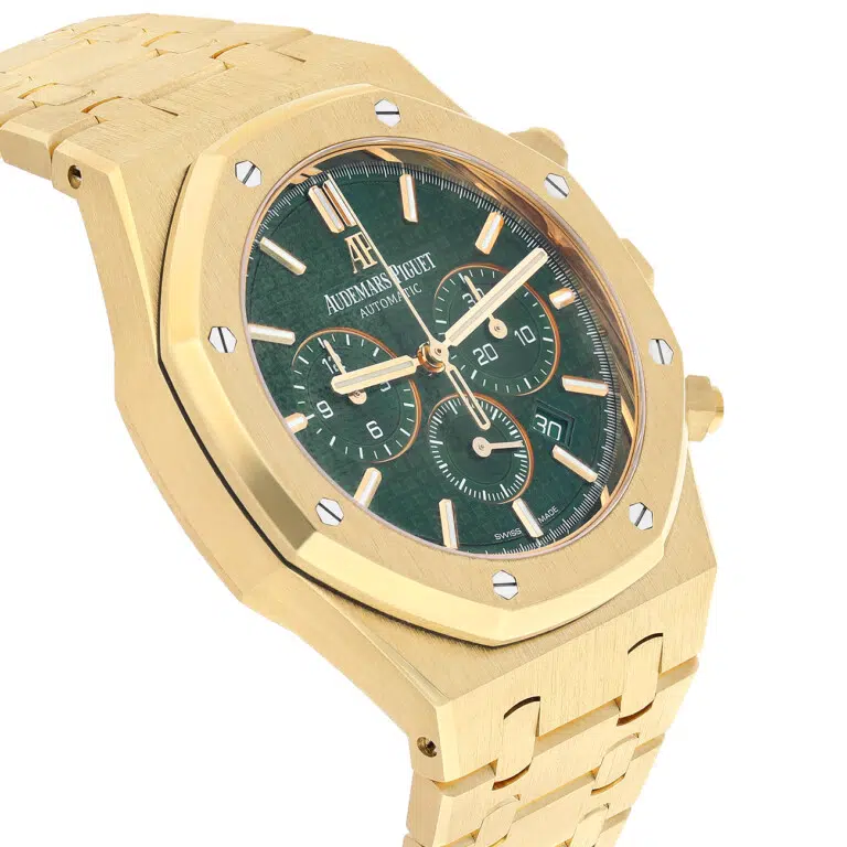 Audemars Piguet Royal Oak 41mm Chronograph 26331BA.OO.1220BA.02 Green Dial Yellow Gold Watch – image 5