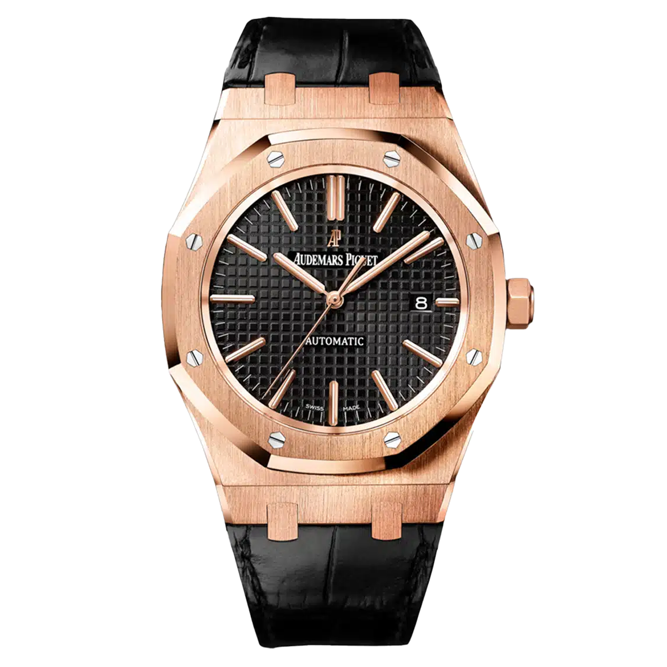 Audemars Piguet Royal Oak 15450OR.OO.D002CR.01 37mm Black Dial Rose Gold Watch