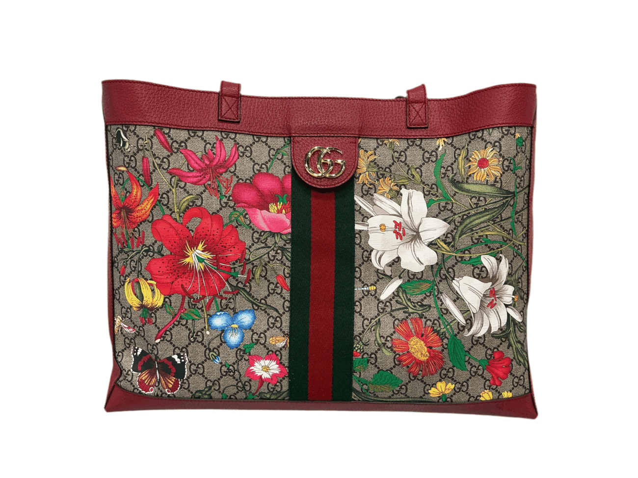 Gucci Red Flora Tote