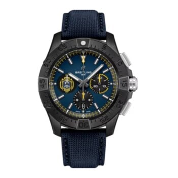 Breitling Avenger B01 Chronograph SB01474A1C1X1 44mm Blue Dial Unidirectional, Ratcheted Bezel Ceramic With Blue Calfskin