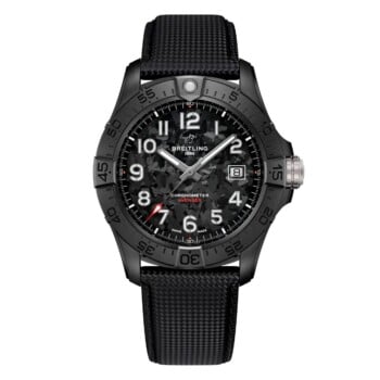 Breitling Avenger S17328101B1X1 42mm Black Dial Automatic Night Mission Ceramic With Anthracite Calfskin Leather Watch