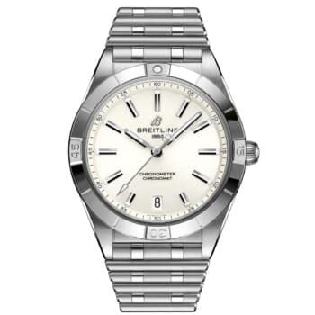 Breitling Chronomat A10380101A3A1 36mm Automatic White Dial Uni-Directional Bezel Stainless Steel Watch