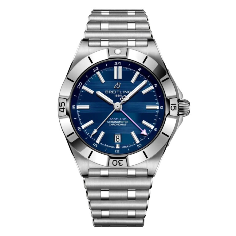 Breitling Chronomat A323986B1C1A1 40mm Automatic GMT Six Nations Scotland Blue Dial Uni-directional Bezel Stainless Steel
