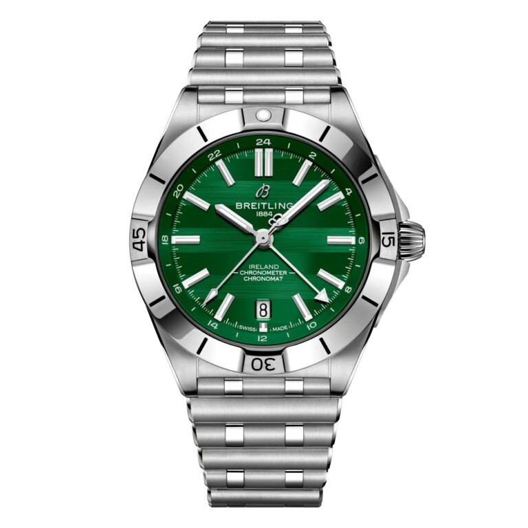 Breitling Chronomat A323987B1L1A1 40mm Automatic GMT Six Nations Ireland Green Dial Uni-directional Bezel Stainless Steel