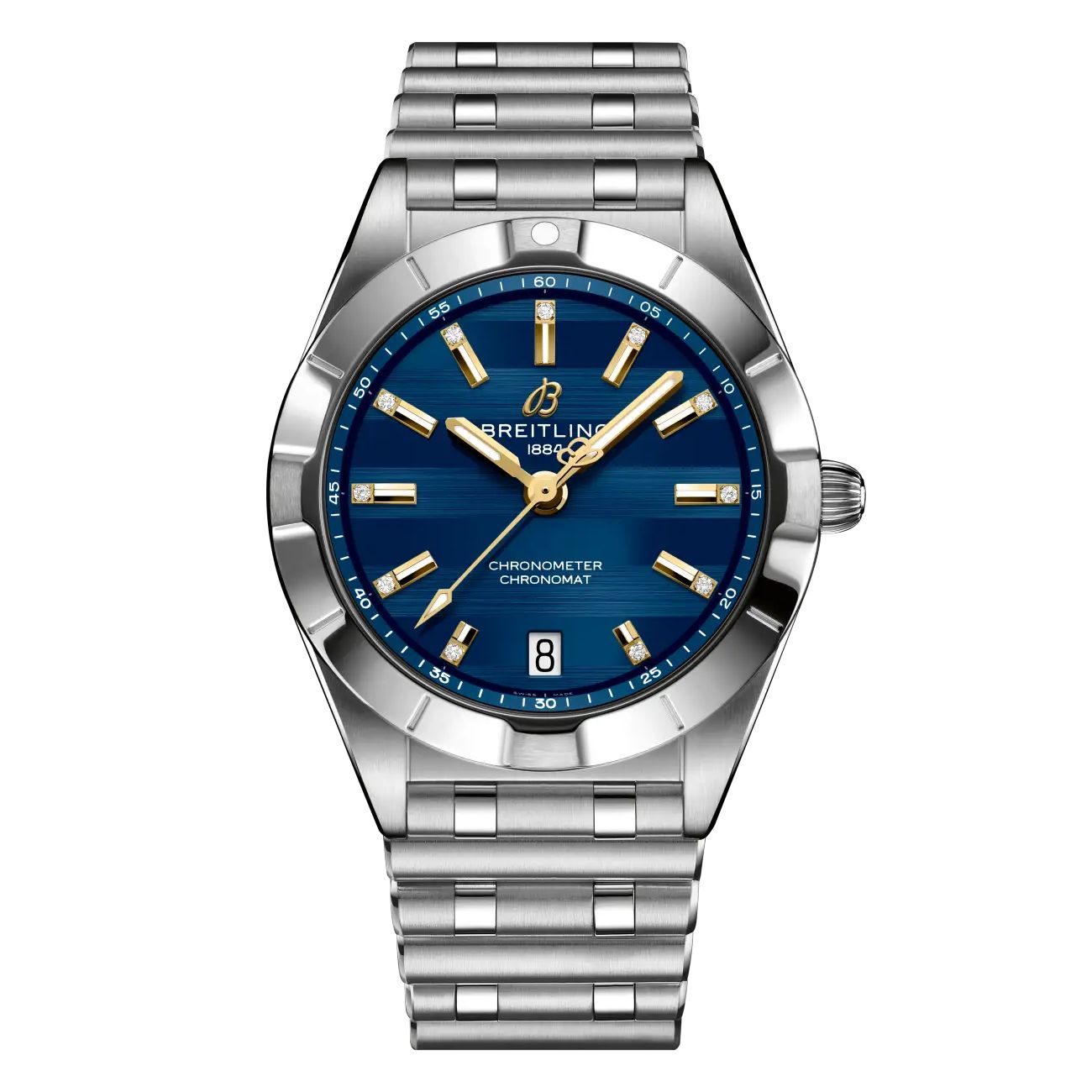 Breitling Chronomat A773106A1C1A1 32mm Six Nations Scotland Blue Dial Fixed Bezel Stainless Steel Watch