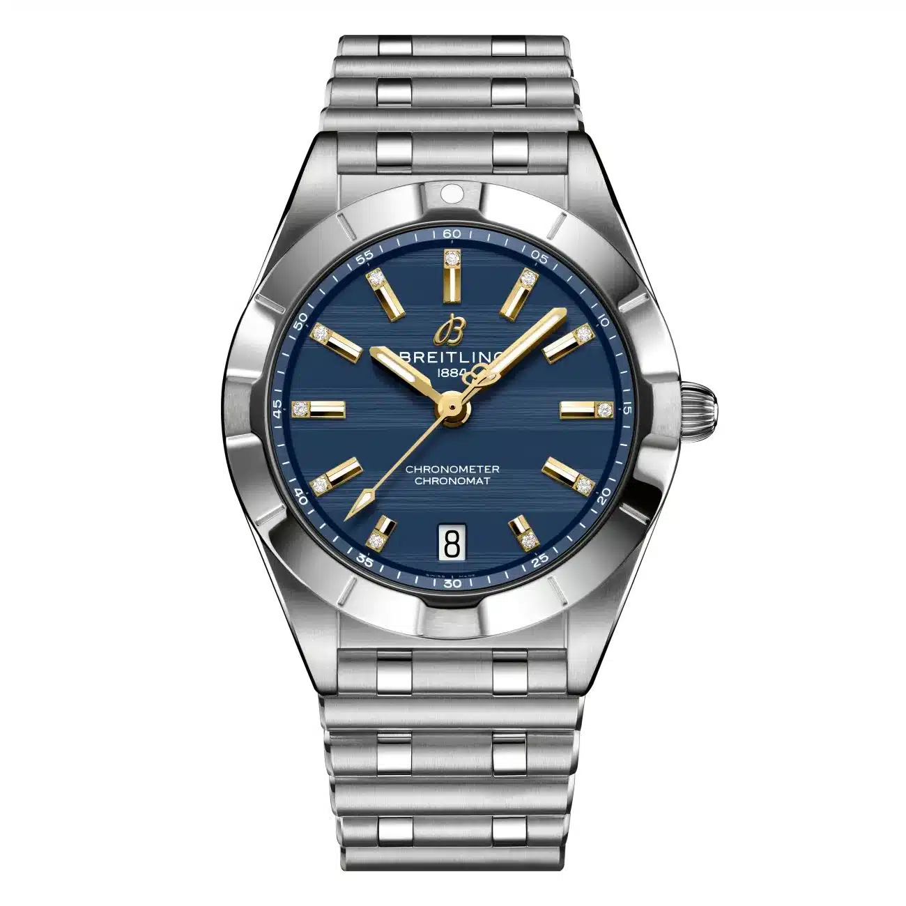 Breitling Chronomat A773109A1C1A1 32mm Six Nations France Blue Dial Fixed Bezel Stainless Steel Watch