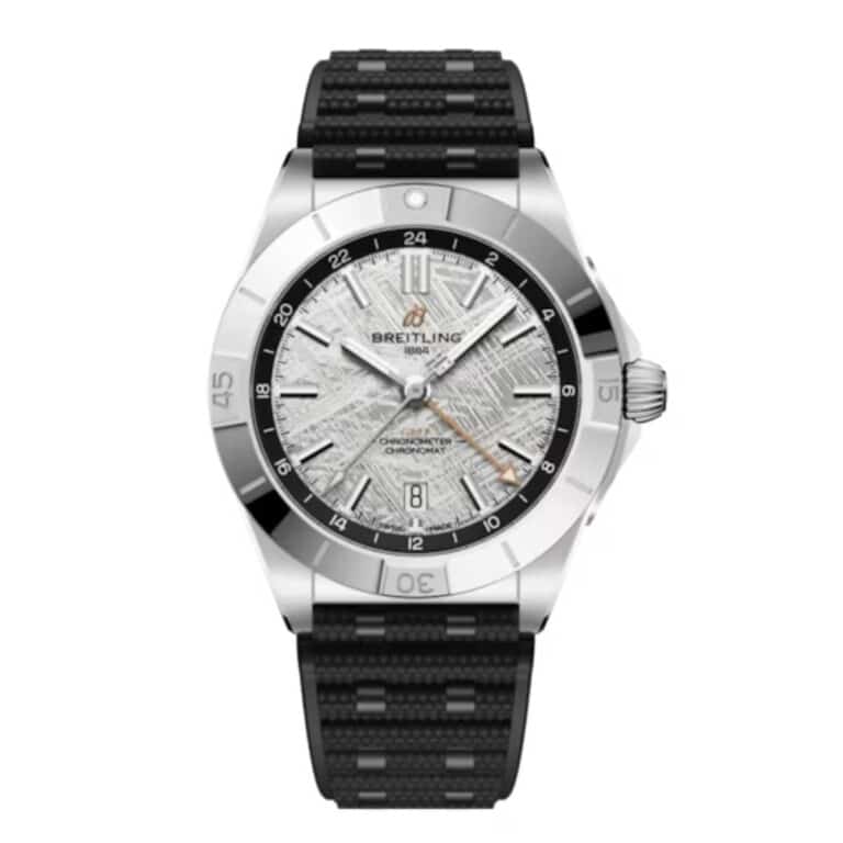 Breitling Chronomat Automatic GMT P323982A1F1S1 40mm Meteorite Dial Uni-Directional Ratcheted Bezel Stainless Steel and