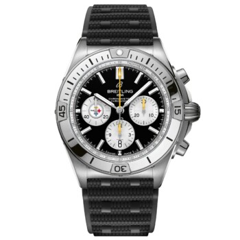 Breitling Chronomat B01 AB01342B1B2S1 NFL Pittsburgh Steelers Edition 42mm Black Dial Uni-directional Bezel Stainless Steel