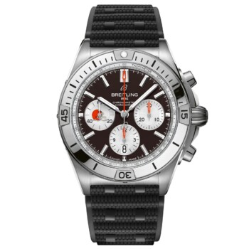 Breitling Chronomat B01 AB01342B1B6S1 NFL Cleveland Browns Edition 42mm Brown Dial Uni-directional Bezel Stainless Steel