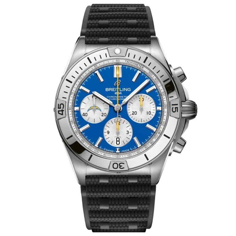 Breitling Chronomat B01 AB01342B1C8S1 42mm NFL Los Angeles Chargers Edition Blue Dial Uni-directional Bezel Stainless Steel