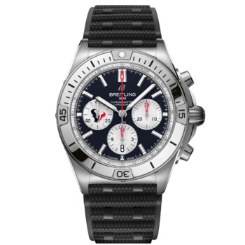 Breitling Chronomat B01 AB01342B1CBS1 42mm NFL Houston Texans Edition Black Dial Uni-directional Bezel Stainless Steel With
