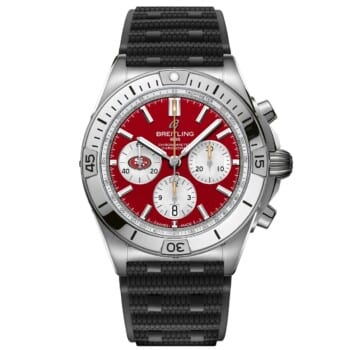 Breitling Chronomat B01 AB01342B1K1S1 42mm NFL San Francisco 49ers Edition Red Dial Uni-directional Bezel Stainless Steel