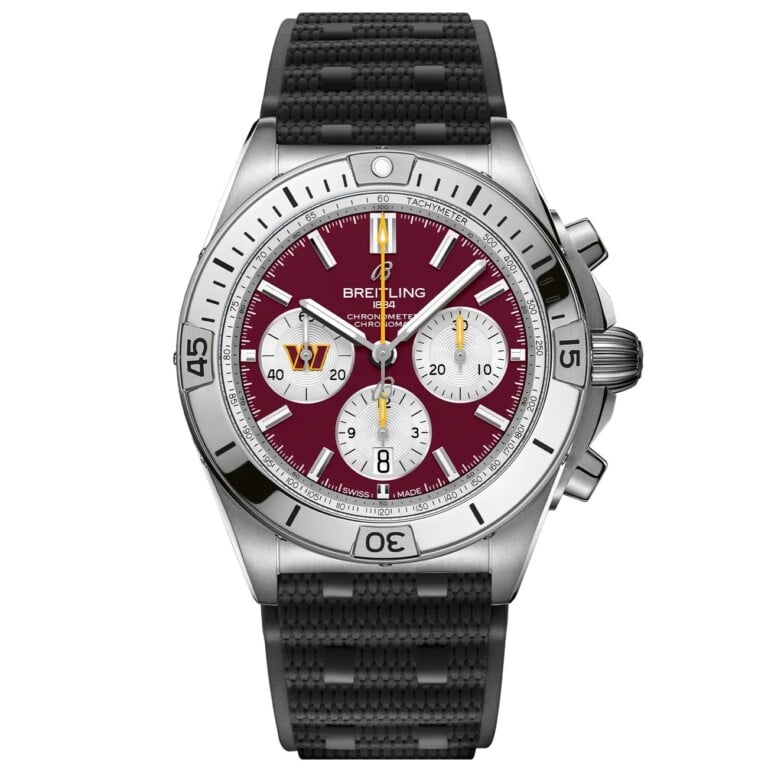 Breitling Chronomat B01 AB01342B1K3S1 42mm NFL Washington Commanders Edition Red Dial Uni-directional Bezel Stainless Steel