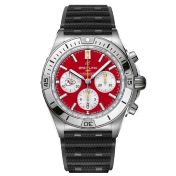 Breitling Chronomat B01 AB01342B1K5S1 42mm NFL Kansas City Chiefs Edition Red Dial Uni-directional Bezel Stainless Steel