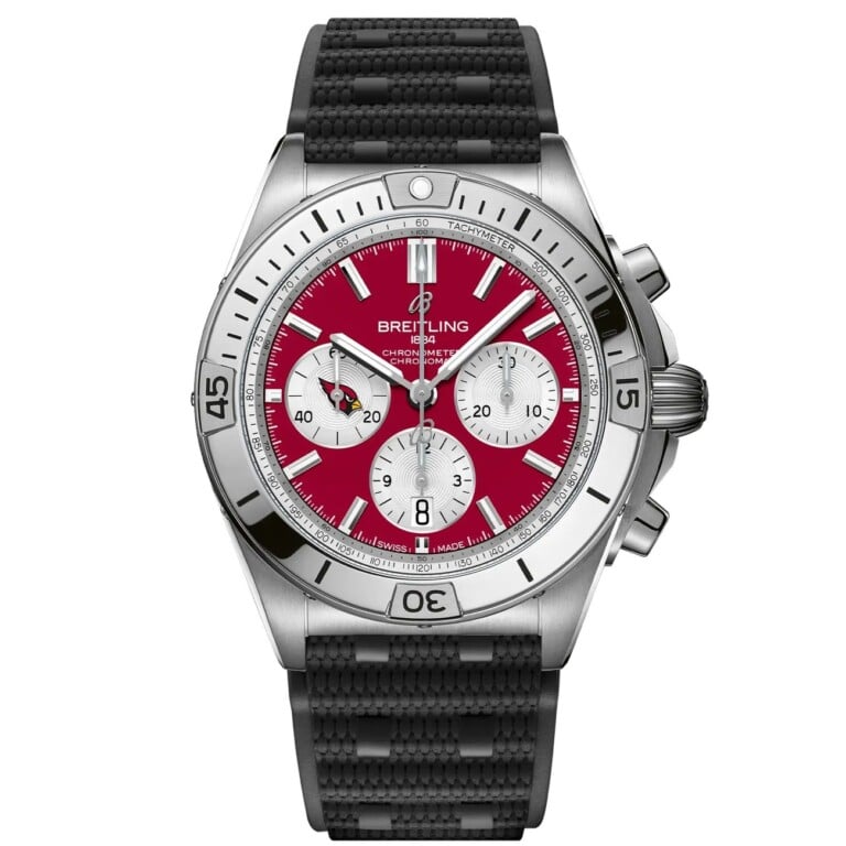 Breitling Chronomat B01 AB01342B1K6S1 42mm NFL Arizona Cardinals Edition Red Dial Uni-directional Bezel Stainless Steel With