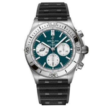 Breitling Chronomat B01 AB01342B1L4S1 NFL Philadelphia Eagles Edition 42mm Green Dial Unidirectional Ratcheted Rotating
