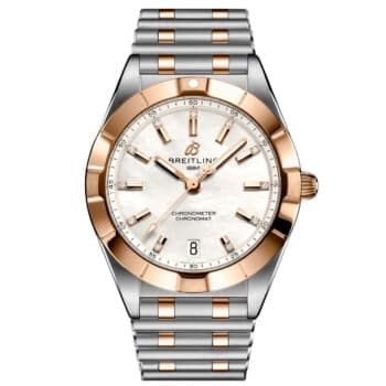 Breitling Chronomat U77310101A2U1 32mm White Mother-of-Pearl Dial Two-Tone Stainless Steel & 18k Red Gold Watch