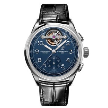 Breitling Premier B21 LB2120171C1P1 42mm Blue Dial Fixed Bezel Stainless Steel With Black Leather Strap Watch