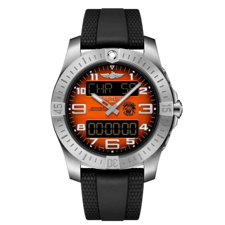 Breitling Professional Aerospace B70 Orbiter EB70101A1O1S1 43mm Orange Dial Bi-directional Bezel Titanium Case with Black