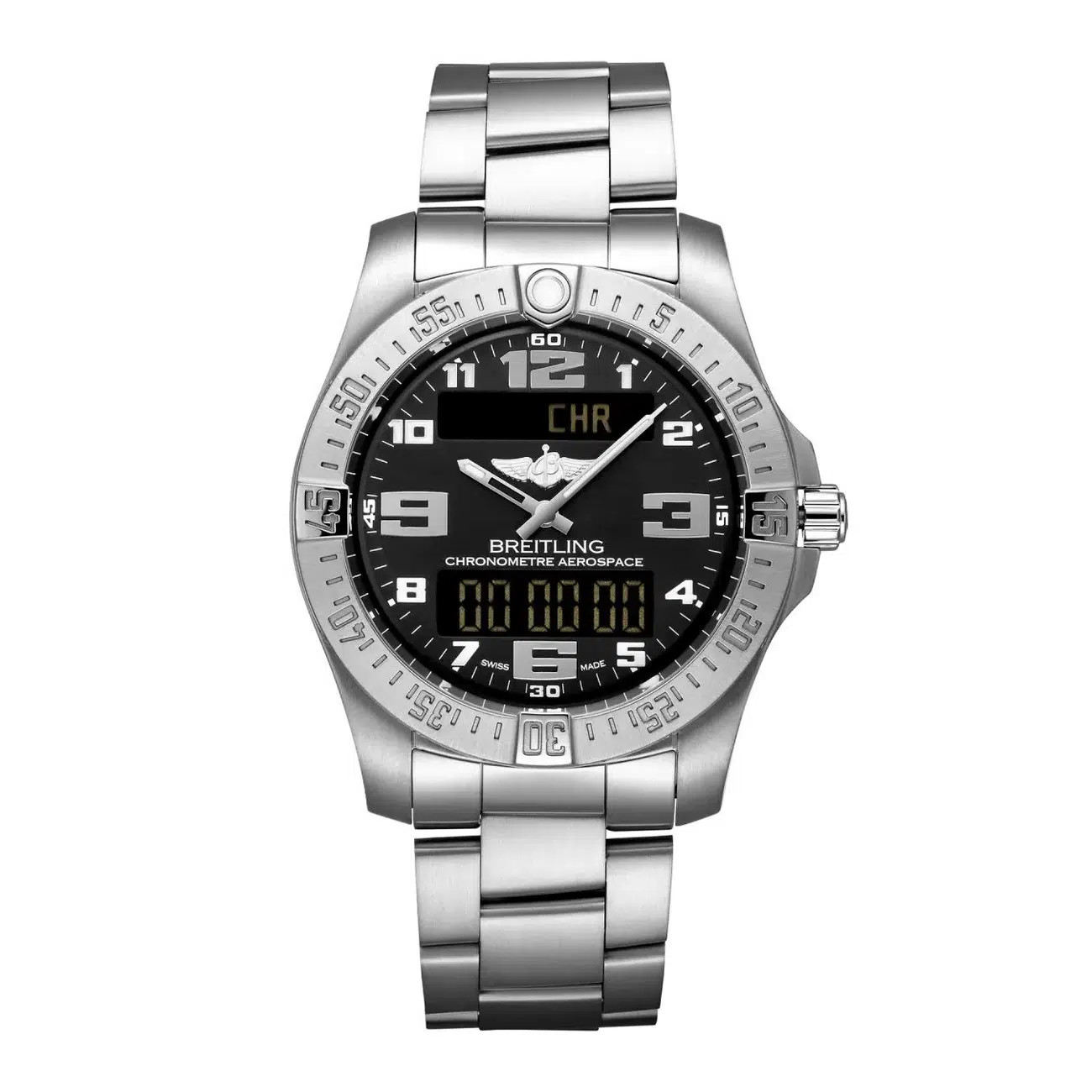 Breitling Professional Aerospace Evo E79363101B1E1 43mm Black Dial Uni-directional Bezel Titanium Watch
