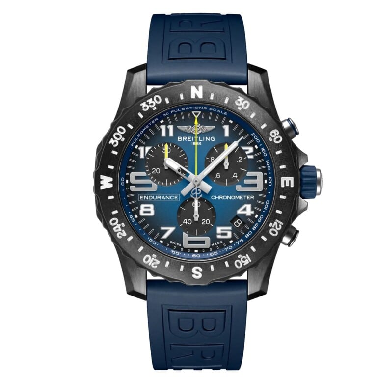 Breitling Professional Endurance Pro X823101G1C1S1 44mm Blue Dial Bi-directional Bezel in Blue Rubber Strap Watch