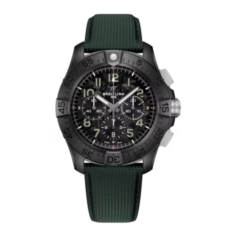 Breitling Super Avenger B01 Chronograph Night Mission SB0148101B1X1 46mm Black Camouflage Patterened Dial Unidirectional,