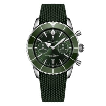 Breitling Superocean Heritage B01 AB0156361L1S1 Chronograph 42mm Green Dial Unidirectional Ratcheted Rotating Bezel