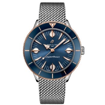 Breitling Superocean Heritage U10340161C1A1 38mm ’57 Highlands Blue Dial Bi-directional Bezel Stainless Steel & 18k Red