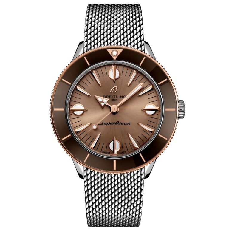 Breitling Superocean Heritage U10340E31A1A1 38mm ’57 Highlands Beige Dial Bi-directional Bezel Stainless Steel &