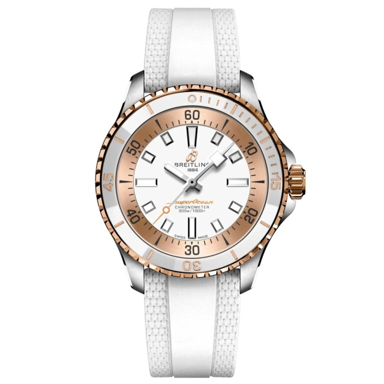 Breitling Superocean U173771A1A1S1 36mm Automatic White Dial Uni-directional Bezel Stainless Steel & 18k Red Gold with