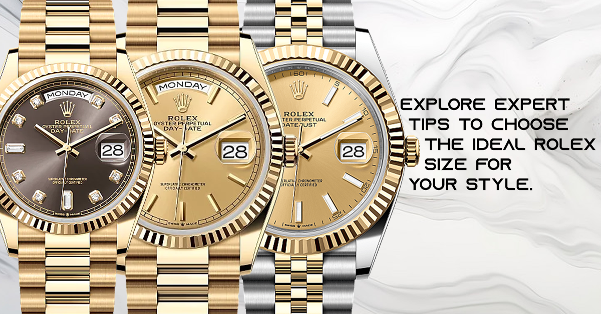 Rolex day date sizes