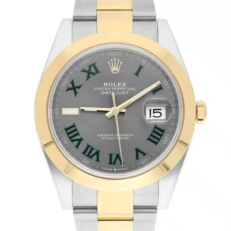 Rolex Datejust 126303-0019 41mm Grey Green Roman Dial Oyster Bracelet Stainless Steel Yellow Gold – image 3